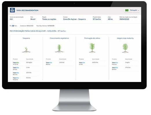 Tela de computador com aplicativo