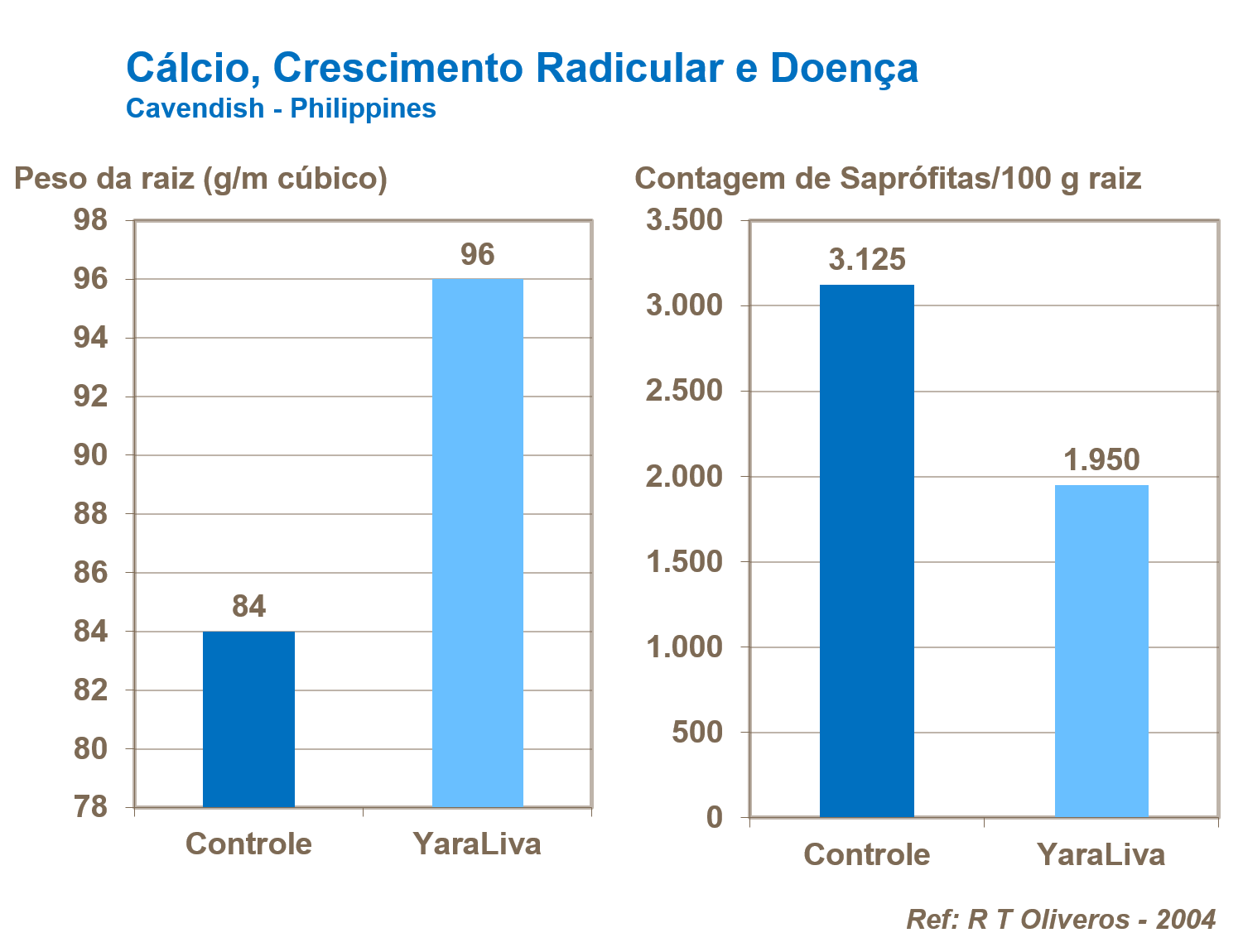 Cálcio, crescimento radicular e doença